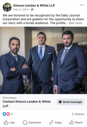 Daily Journal firm profile facebook post