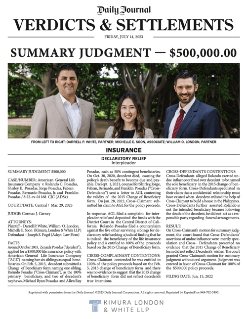 Life insurance victory daily journal